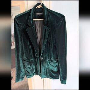 Central Park West Velvet Green Blazer Women’s Size S
